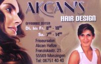 mehr Infos zu Akcan's Hair-Design-Angebot