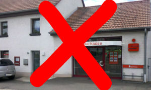 Die Sparkasse in Monzingen soll zum 30. September 2013 schließen